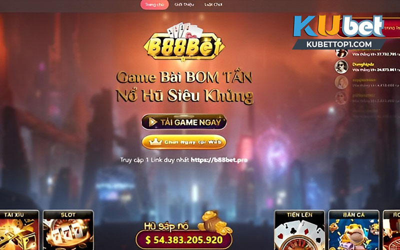 Hệ thống các trò chơi hấp dẫn tại cổng game B88BET