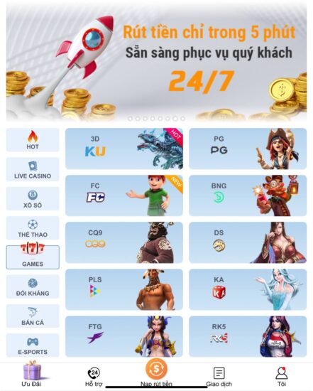 Đa dạng trò chơi tại Kubet